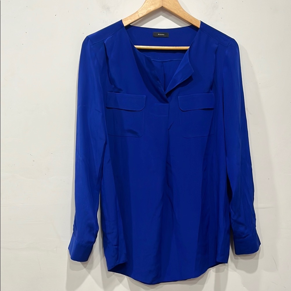 RIANI Royal Blue Long Sleeve Blouse